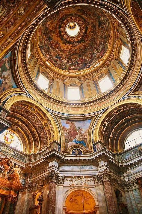 Architecture Artists, St Peters Basilica, Sacred Architecture, Piazza Navona, Cathedral Church, Church Architecture, Sacred Places, The Ceiling, Place Of Worship