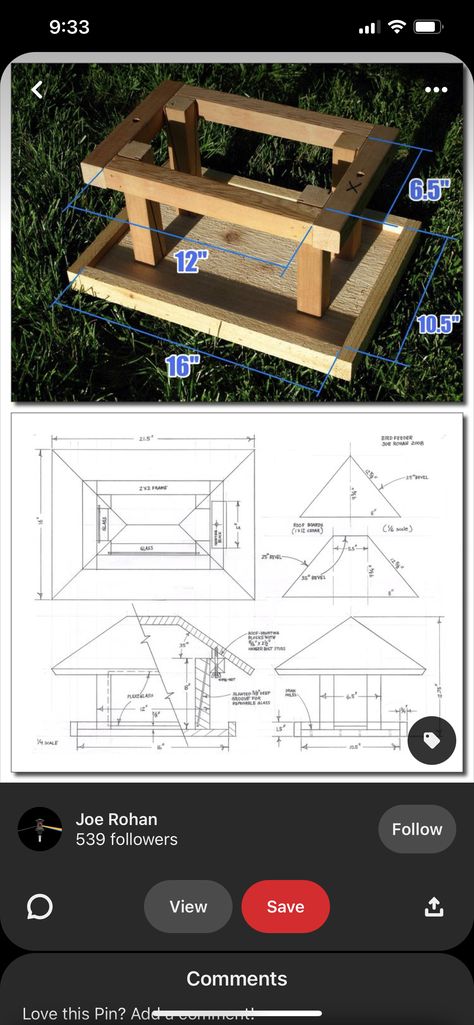 Bird Table Plans, Diy Large Bird Feeder, Homemade Bird Feeders Wooden, Bird Feeder Drawing, Large Bird Feeder, Bird Feeder House, Large Bird Feeders, Backyard Birds Feeders, Wood Bird Feeder