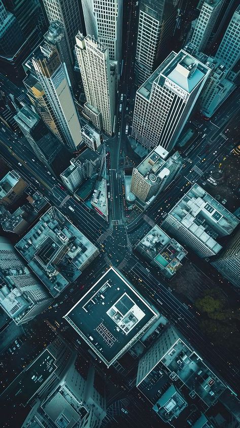 Aerial top down view of Business town architecture cityscape landscape. | premium image by rawpixel.com / Chalr Aerial Perspective Photography, Cityscape From Above, Top Down View Perspective, Building Top View, Building From Above, Top View Reference, City Top View, Top Of Building, City Overview