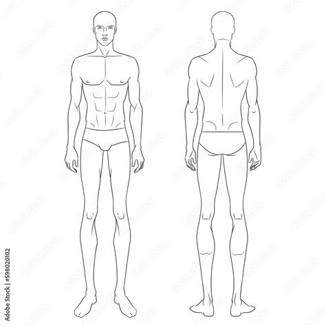 Male Body Drawing, Fashion Illustration Template, Fashion Sketch Template, Fashion Sketches Men, Croquis Fashion, Fashion Figure Templates, Fashion Illustration Poses, Male Figure Drawing, Fashion Figure Drawing