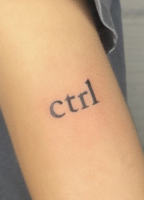 SZA ctrl tattoo Slowthai Tattoo Ideas, Ctrl Sza Nails, Garden Tattoo Sza, Sza Singer Tattoo Ideas, Ctrl Key Tattoo, Normal Girl Tattoo Sza, Ctrl Tattoo Ideas, Drew Barrymore Sza Tattoo, Sza Song Tattoo Ideas