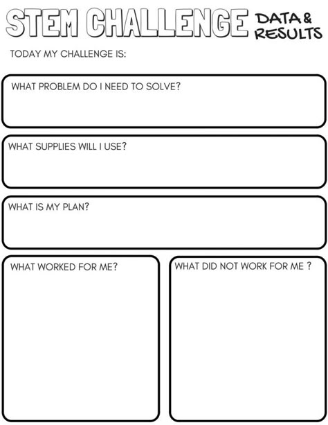 free stem worksheets | STEM Challenge Worksheets {FREE Printable} | Little Bins for Little ... Stem Activities Elementary 3rd, Free Stem Printables, Engineering Activities For Elementary, Stem Worksheets Free Printables, Paper Stem Activities, Steam Worksheets, Steam Elementary, Stem Worksheets, Stem Printables