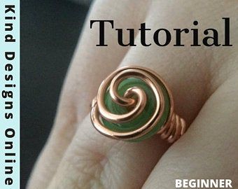 Wire Wrap Tutorial Wire Pendant Tutorial Wire Tutorial | Etsy Ring Wire Wrapping, Wire Ring Tutorial, Wire Rings Tutorial, Wire Weaving Tutorial, Wrapping Tutorial, Wire Jewelry Patterns, Wire Tutorials, Diy Jewelry Kit, Wire Wrapping Tutorial