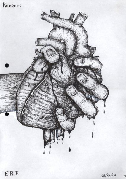 Hand Crushing Heart Drawing, Human Heart Art Aesthetic, Hand Squeezing Heart Drawing, Human Heart In Hand, Real Heart Aesthetic, Human Heart Art, Anatomical Heart Drawing, Human Heart Drawing, Black Pen Drawing