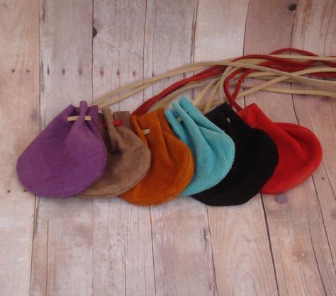 Leather neck pouch or medicine bag Necklace Pouch, Leather Medicine Bag, Neck Pouch, Medicine Pouch, Leather Craft Projects, Medicine Bag, Blue Flame, Necklace Cord, Pouch Pattern