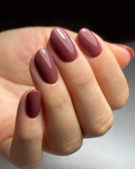 Fall Nails Nail Color Mauve Shades, Work Nails Professional Spring, Nail Autumn Colors, Nail Colours On Dark Skin, Autumn 23 Nails, Mushroom Colour Nails, Autumnal Nail Colours, Dark Colours Nails, Autumn Nails Plain Colour