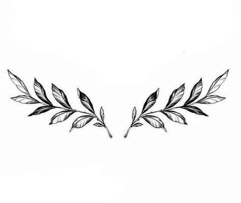 Bay Leaf Tattoo Design, Leaf Sternum Tattoo, Laurel Tattoo Design, Argentina Tattoo Ideas, Greek Leaves Tattoo, Ramos Tattoo, Laurel Tattoo, Greek Mythology Tattoos, Muster Tattoos