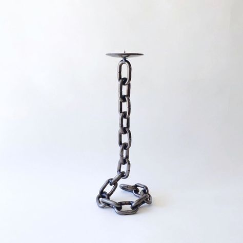 Hello Lovely Vintage on Instagram: “SOLD - Vintage brutalist chain link candle holder • Measures ~ 15” tall • Unique and heavy votive candle holder in excellent vintage…” Stainless Steel Candle Holders, Welded Candle Stand, Chain Candle Holder, Chrome Candle Holders, Goth Candle Holder, Votive Candle Holder, Future Apartment Decor, Hello Lovely, Votive Candle