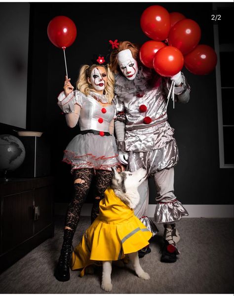 It Couples Costume Clown, Scary Clown Couple Costumes, Creepy Clown Couple Costume, Scary Movie Disfraz, Horror Film Couples Costumes, Ronald Mcdonald, Harajuku, Halloween, Fictional Characters