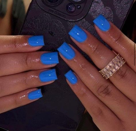 Electric Blue Nails, Neon Blue Nails, Neon Blue, Nails On Fleek, Electric Blue, Blue Nails, Summer Nails, Manicure, Nail Designs