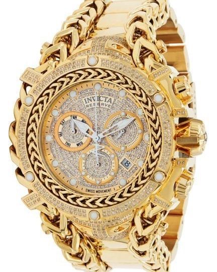 Golden Watch, Diamond Watches For Men, Men's Watches Luxury, Watch Trends, Gold Watch Men, Automatic Watches For Men, Invicta Watches, Gold Case, Luxury Watches For Men