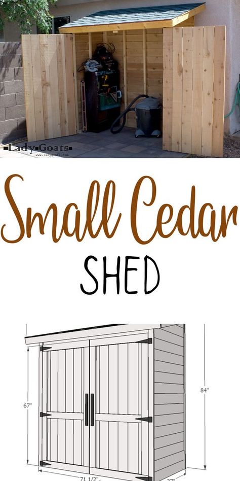 Outdoor Closet, Cedar Shed, Yard Sheds, Backyard Storage Sheds, Diy Storage Shed, Shed Ideas, Lean To Shed, Outside Storage, Backyard Storage