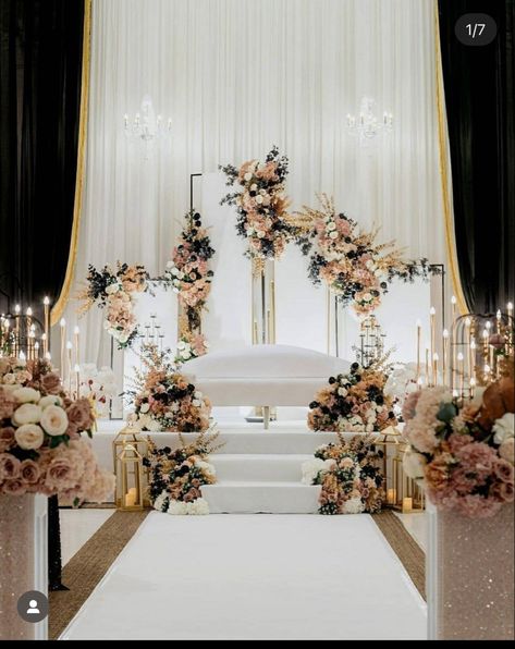 Nikah Decor, Bride Groom Table, Simple Stage Decorations, Wedding Stage Backdrop, Wedding Reception Backdrop, Wedding Entrance Decor, Wedding Stage Design, Dream Wedding Decorations, Wedding Planning Decor