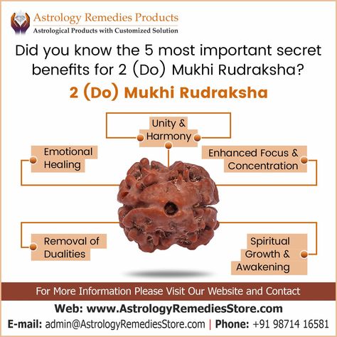 Unlock mysteries of 2 Mukhi Rudraksha? Discover its hidden secrets now! For more information please visit our website Astrology Remedies Store or call us on +91 9871416581. #Rudraksha #5_Secrets #2_Mukhi_Rudraksha #Do_Mukhi_Rudraksha #Two_Faced_Rudraksha #Astrology_Remedies #Astrology_Remedies_Store Rudraksha Benefits, Vedic Knowledge, Astrology Remedy, Astrology Chart, More Information, Astrology, Benefits, Healing, Quick Saves