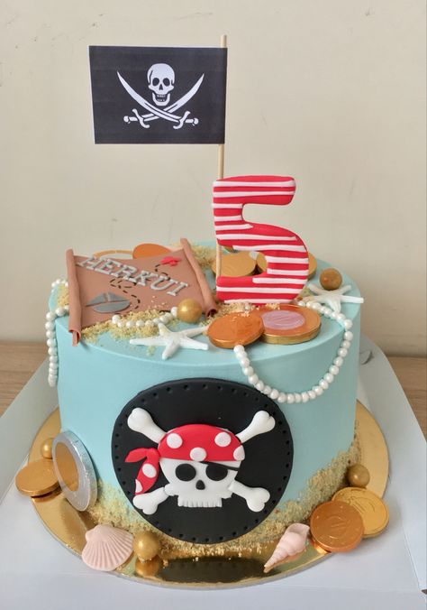 Pirate Cakes For Kids, Pirates Birthday Cake, Pirate Cakes, Pirate Cakes For Kids Boys, Pirate Cake Ideas, Kids Pirate Party, Pirate Birthday Cake, Mermaid Pirate Party, 5th Birthday Cake