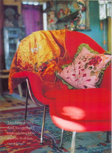 Voila! Saffron Orange, Red Furniture, Ny City, Betsy Johnson, Tropical Vacation, Bohemian Home, Elle Decor, Betsey Johnson, Beautiful Colors