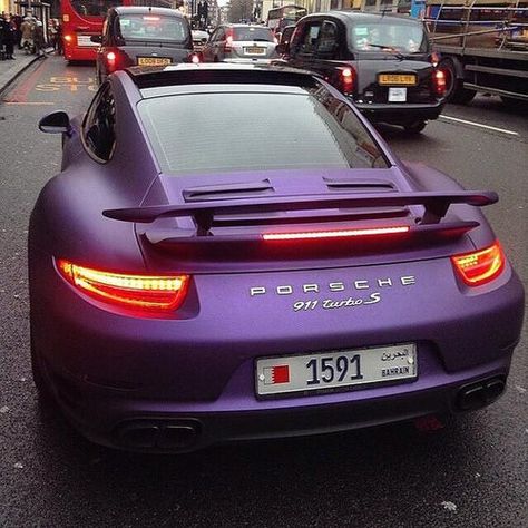 car, porsche, and purple image Purple Porsche, Purple Cars, Carros Porsche, Purple Board, Purple Stuff, Matte Purple, Porsche Carrera Gt, Luxury Boat, Purple Things