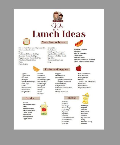 Build A Lunch Printable, Easy Healthy Lunch Ideas For Kids, 1st Grade Lunch Ideas, Kinder Lunch Ideas, Lunch For Picky Kids, School Lunch Ideas For Kids Kindergarten, Kid Lunch Ideas For Picky Eaters, Good School Lunch Ideas, Easy Toddler Lunches For Daycare