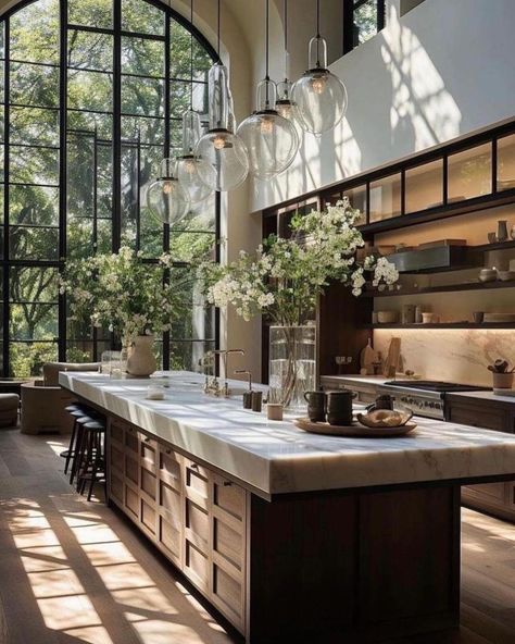 Home Chef Kitchen, Apt Kitchen, Contemporary Building, Chef Kitchen, Exterior Ideas, Chefs Kitchen, Home Chef, Interior And Exterior, House Exterior