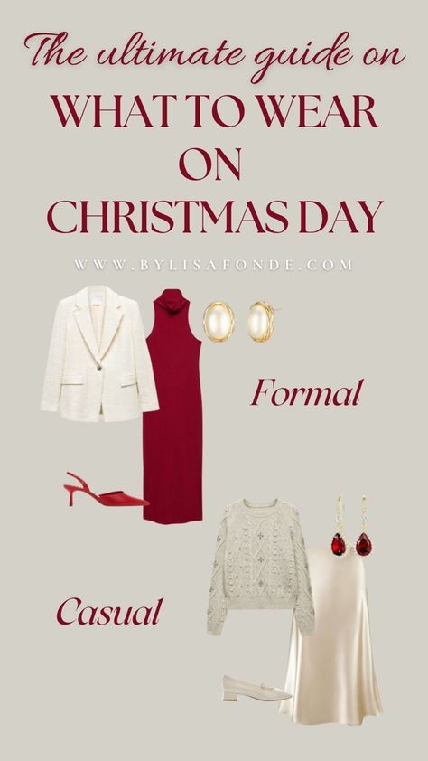 Winter Christmas Outfits Classy, Christmas Day Outfit Women, New Year Outfit Casual, Comfy Christmas Outfits, Elegant Christmas Outfit, What To Wear On Christmas, Christmas Outdoor Decor Ideas, Christmas Outfit Ideas For Women Classy, Formal Christmas Party