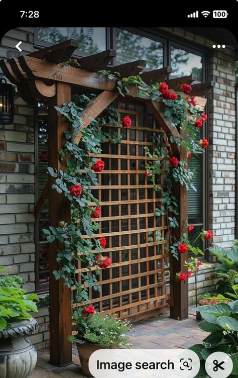 Easy Trellis, Diy Trellis Ideas, Garden Trellis Ideas, Trellis System, Backyard Sanctuary, Trellis Ideas, Garden Nook, Bamboo Trellis, Wooden Trellis