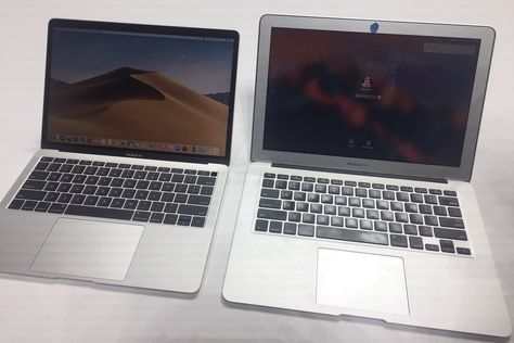 The old MacBook Air and the new. Macbook Space Grey Aesthetic, Old Macbook, Macbook Air M1 Space Grey, 2017 Macbook Air, Macbook Air 2014, Apple Hat, Desktop Wallpaper Macbook, New Mac, Business Laptop