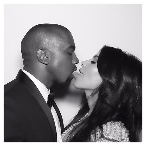 Kanye West Birthday, Kimye Wedding, Kanye West Wedding, Kardashian Wedding, Kim Kardashian Wedding, Robert Kardashian Jr, Tongue Kissing, Kanye West And Kim, Touching Photos