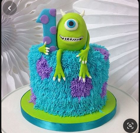 Monster Inc Cake Ideas, Pastel Monster Inc, Monsters Birthday Cake, Monsters Inc Birthday Cake, Monster Inc Cake, Monsters Cake, Monsters Inc Cake, Monster University Birthday, Monster Inc Cakes