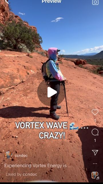 CCnDoc on Instagram: "Experiencing Vortex Energy is different for everyone. 🏜️🔘🧘🏼‍♀️ Some people feel it, some people don’t. In our case, when we got up to leave #BellRockVortex and we stood to take in one last view, we both noticed ourselves gently rocking forward and backward like a #VortexWave. 🌊 It was quite soothing! 
Has anyone else experienced this phenomena at #BellRock or any of the vortices in Sedona? 

People often come to the vortices in Sedona for healing, enlightenment, peace and communication with #Spirit. Most people talk about feeling a buzzing vibration or chills when they come in contact with the vortex energy.

🧘🏼‍♀️🏜️🔘🚐🥾🎒🙏🪷🧘🏼‍♀️

#TheVortexTour2024 #SpringRoadtrip #Roadtrip #Roadtrek #Arizona #VanLife #RVLife #Sedona #Vortex #EnergyVortex #Vortices #Hik Vortex Energy, Sedona Vortex, Rv Life, People Talk, Feel It, Sedona, Van Life, Some People, Get Up