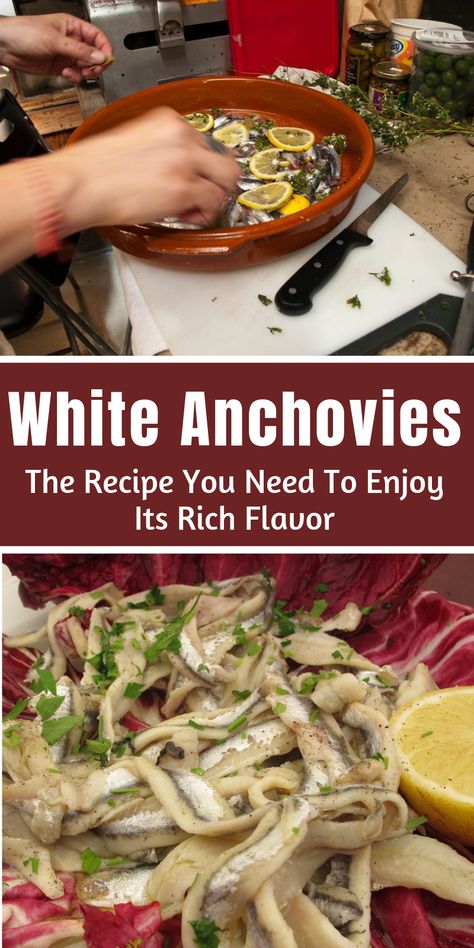 Anchovies Recipes Salad, Canned Anchovies Recipes, White Anchovies Recipes, Recipes Using Anchovies, Fresh Anchovies Recipes, How To Use Anchovies, White Anchovies, Vinegar And Oil, Anchovy Recipes