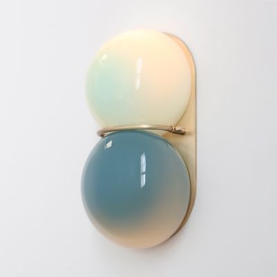 Deco Luminaire, Blue Palette, Tom Dixon, Luminaire Design, Wall Fixtures, Glass Diffuser, Brushed Brass, 인테리어 디자인, Hand Blown Glass