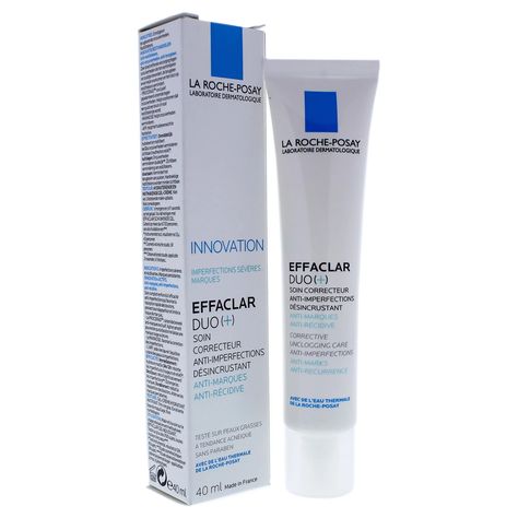 Roll over image to zoom in La Roche Posay Effaclar Duo+, Cream, 40 ml Effaclar Duo Plus, K Plus, Acne Moisturizer, Mild Acne, Effaclar Duo, La Roche Posay Effaclar, Salicylic Acid Acne, Skin Medica, Red And Brown