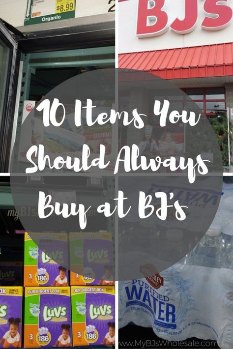 Wondering what the best items to buy at BJ's Wholesale club are? Here is a list of the 10 Must buy items at BJ's Wholesale Club. Couponing Stockpile, Savings Hacks, Budget Dinners, Groceries Shopping, Bulk Shopping, Bjs Wholesale, Reselling Business, Smart Products, Items To Buy