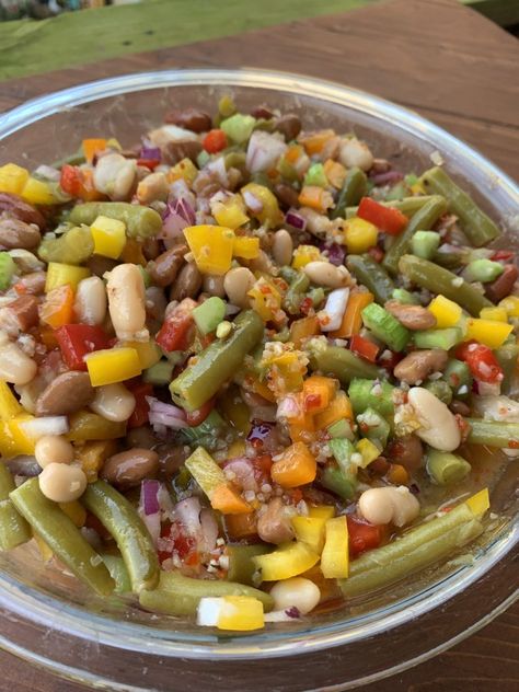 Zesty Bean Salad Easy Salads To Make, The Tipsy Housewife, Tipsy Housewife, Italian Salad Dressing, Local Grocery Store, Cold Salad, Veggie Salad, Canned Beans, Coleslaw Recipe