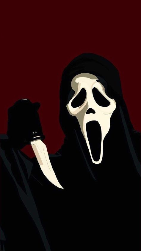 Wallpaper Iphone Ghostface, Horror Wallpaper Iphone, Ghostface Wallpaper, Ghost Face Wallpaper Aesthetic, Plain Wallpaper Iphone, Comic Book Art Style, Face Aesthetic, Plain Wallpaper, Ghost Face