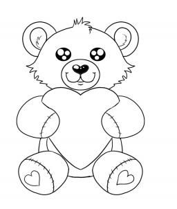 How to Draw a Valentines Day Heart Bear, Step by Step, Valentines, Seasonal Valentines Day Drawings, Teddy Bear Coloring Pages, Teddy Bear Drawing, Valentines Day Drawing, Crafts Ideas For Kids, Drawings For Beginners, Teddy Bears Valentines, Art Ideas For Kids, Easy Drawings For Beginners