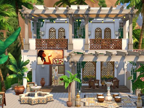 Community Lots Sims 4, Sims Community Lots, Sims 4 Lots Community, Sims 4 Community Lots Ideas, Sims 4 Cafe, Sims 4 Hotel, Sims 4 Community Lots, Sims Lots, Sims 4 Restaurant