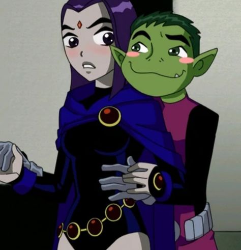 Beast Boy And Raven, Raven Teen Titans Go, Raven Beast Boy, Teen Titans Fanart, Teen Titan, Raven Teen Titans, Beast Boy, Cartoons Love, Teen Titans Go