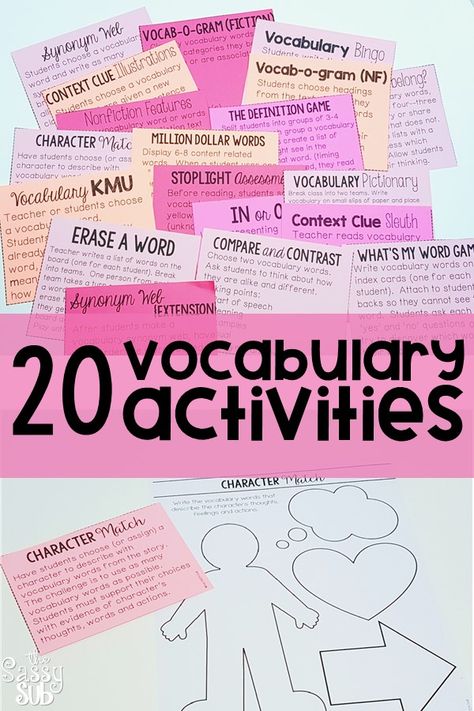 Are you looking to spice up your vocabulary instruction? These vocabulary activities are PERFECT for whole group or small group instruction! Students will work with their vocab words interactively in a fun and engaging way! Vocab Activities, Vocabulary Ideas, Spanish Sayings, Vocab Words, Vocabulary Strategies, Reading Vocabulary, Listening Activities, Vocabulary Instruction, Academic Vocabulary