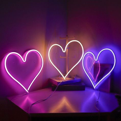 Neon Heart Light, Lobby Hotel, Heart Neon, Light Decoration, Heart Lights, Acrylic Led, Merry Christmas Decoration, Night Light Lamp, Led Neon Lighting