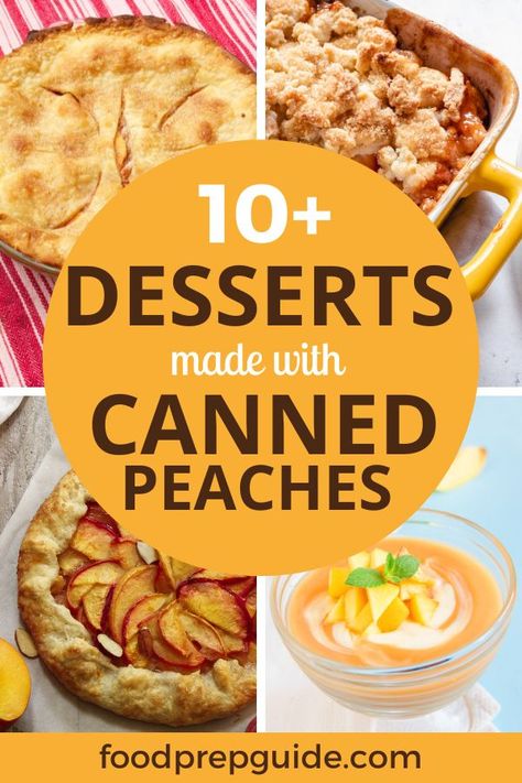 Canned Sliced Peaches Desserts, Dessert Recipes Using Canned Peaches, What To Do With Canned Peaches, Can Of Peaches Recipe, Desserts With Peach Pie Filling, Peach Canned Recipes, Dessert Using Canned Peaches, Desserts With Canned Fruit, Diced Peaches Recipes