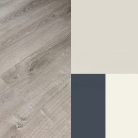 Grey Wood Color Palette, Grey Floor And Wall Color Combinations, Sterling Oak Lifeproof, Navy Furniture, Wood Floor Colors, Minimal Kitchen Design, Wall Color Combination, Crown Paints, Navy Decor