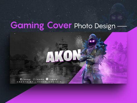 Cover photo Gaming / Banner Design for web / Gaming banner by Saber Hossain Gaming Cover Photos Facebook, Game Banner Design Poster, Gaming Cover Photo, Game Banner Design, Banner Gamer, Gaming Profile, Gaming Background, Shop Banner Design, Cover Photo Design