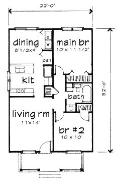 FamilyHomePlans.com | Plan Number 72772 | Order Code 00WEB | 1-800-482-0464 Cool House Plans, Family Home Plans, Bungalow Style House, Dog House Plans, Cool House, Small Floor Plans, Bungalow Style House Plans, In-law Apartment, Cottage Floor Plans