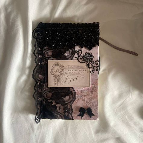 Black Journal, Lace Coquette, Journaling Inspiration, Coquette Pink, Lana Del Ray, Black And Pink, Pink And Black, Pink Lace, Lace