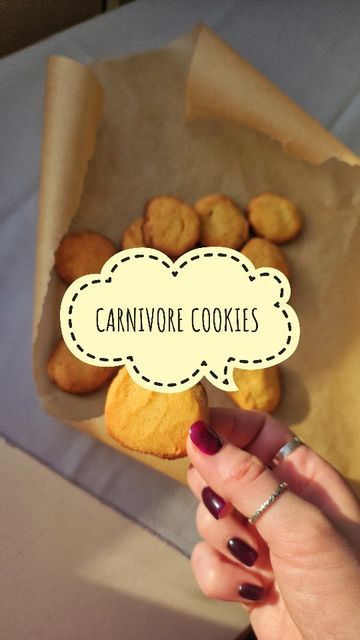 Meat fueled 🥩 on Instagram: "Have you tried carnivore cookies? You have to 😋 Easy to make, crunchy and smells amazing! Ingredients: Melted butter -150g 4 egg yolks or 2 big eggs Dried egg powder-200g Vanilla extract-2 tbsp (optional) Rum- 3tbsp (OR ANY LIQUID) - important step! 1 tsp of cinnamon (or pumpkin spice mix) 0,5 tsp of salt 1. Combine all the ingredients. 2. Freeze the batter at least for 30 minutes before baking. 3.Let it slightly defrost then cut it as you like and bake at 180 °C Carnivore Deviled Eggs, Carnivore Cookies, Carnivore Sweets, Carnivore Dessert, Carnivore Desserts, Ketovore Diet, Carnivore Ideas, Carnivore Lifestyle, Caveman Diet Recipes