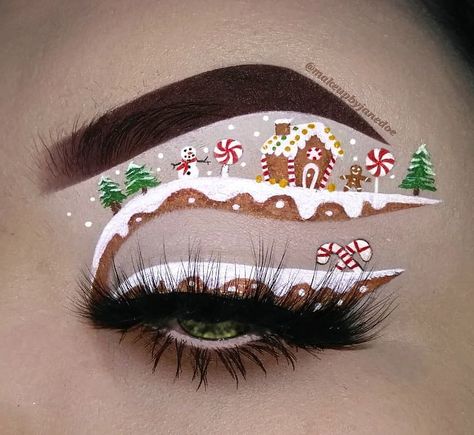 Christmas Face Painting, Christmas Eye Makeup, Candy Makeup, Christmas Makeup Look, Makeup Drawing, Best Makeup Tips, Brown Skin Makeup, Rainbow Makeup, Male Makeup