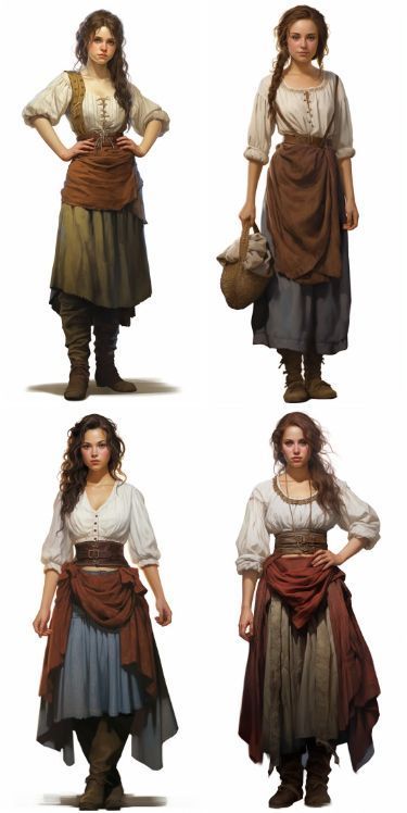 Medival Outfits Women, Peasant Outfit, Peasant Clothing, Medieval Outfit, Ren Faire Outfits, Pathfinder 2e, Vestidos Anime, Fair Outfits, Fest Outfits