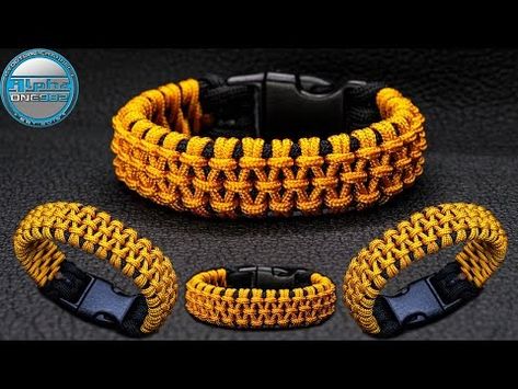 (1) How to Make a Paracord Bracelet Master Alex Knot Tutorial DIY - YouTube Paracord Bracelet Instructions, Paracord Bracelet Designs, Paracord Projects Diy, Knot Tutorial, Diy Braided Bracelet, Paracord Bracelet Patterns, Paracord Bracelet Tutorial, Paracord Braids, Paracord Ideas