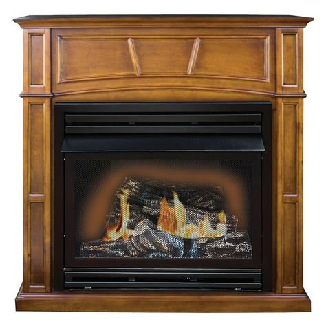 Comfort Glow Savannah Vent Free Dual Fuel Gas Fireplace with Remote | Wayfair Propane Gas Fireplace, Vent Free Gas Fireplace, Fireplaces For Sale, Natural Gas Fireplace, Oak Mantel, Propane Fireplace, Ventless Fireplace, Gas Fireplace Insert, Fire Pit Furniture